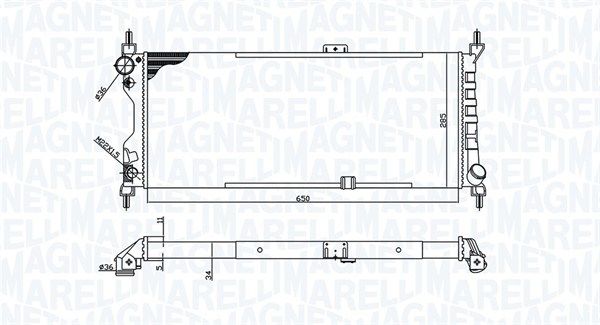 MAGNETI MARELLI Radiaator,mootorijahutus 350213588000